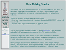 Tablet Screenshot of hairraisingstories.com